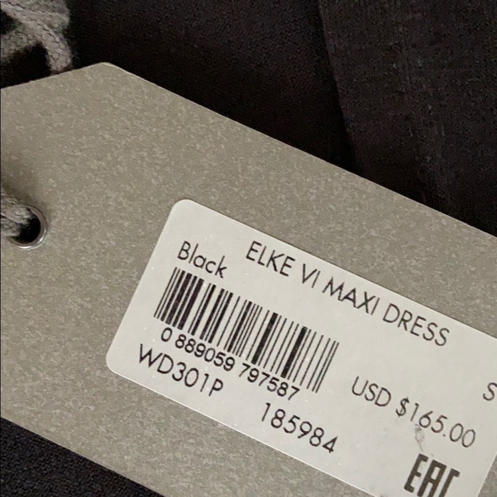 NWT All Saints Black Elke Tie-waist Maxi Dress - Picture 8 of 9